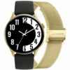 Smartwatch Gravity Złoty Pasek + Bransoleta GT11-1