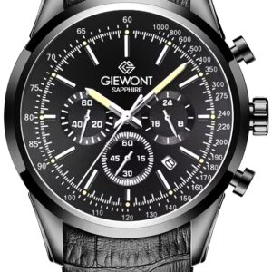 Zegarek Męski Giewont Chronograph Sapphire Czarny GW7650-A4