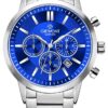 Zegarek Męski Giewont Chronograph Sapphire Srebrno Niebieski GW8510-B3