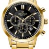 Zegarek Męski Giewont Chronograph Sapphire Złoto Czarny GW8510-B5