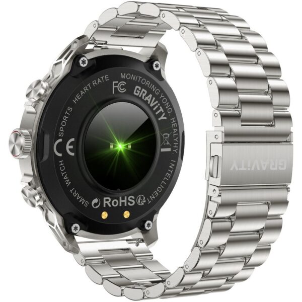 Smartwatch Gravity Srebrny Pasek + Bransoleta GT41-3