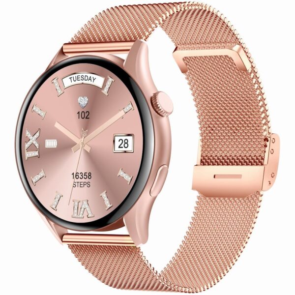 Smartwatch Gravity Różowe Złoto Pasek + Bransoleta GT11-5