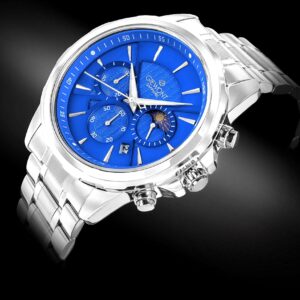 Zegarek Męski Giewont Chronograph Sapphire Srebrno Niebieski GW9460-B3
