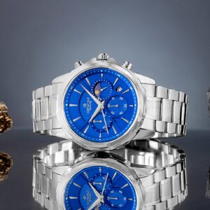 Zegarek Męski Giewont Chronograph Sapphire Srebrno Niebieski GW9460-B3