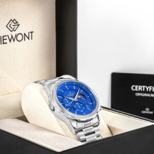 Zegarek Męski Giewont Chronograph Sapphire Srebrno Niebieski GW9460-B3